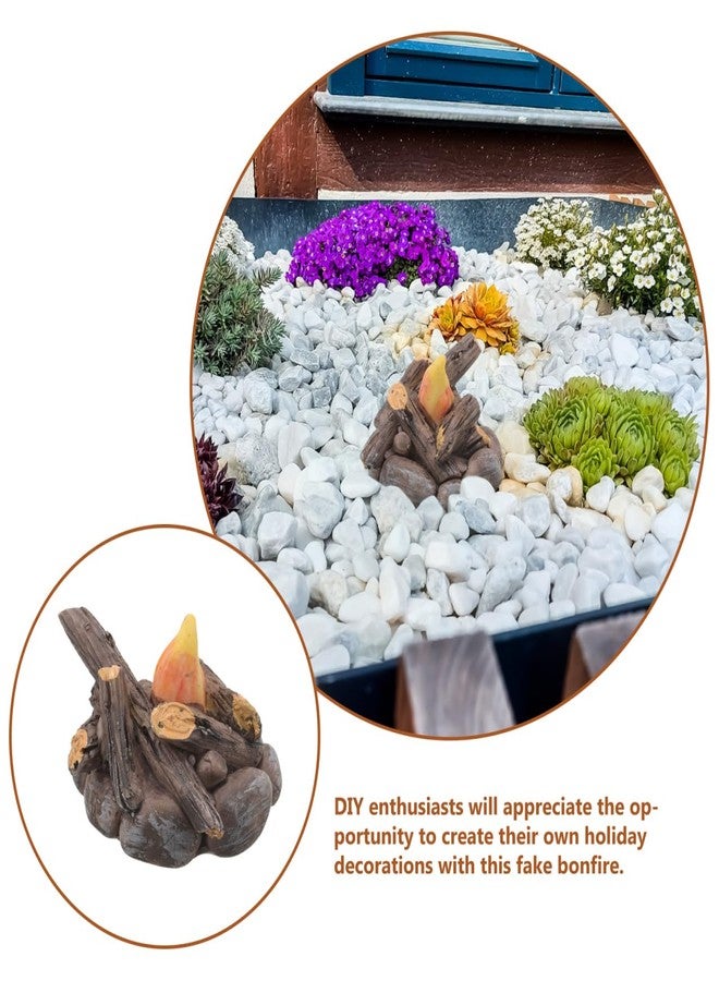 SHINEOFI Miniature Bonfire Model - Fake Campfire Ornament Micro Landscape Prop for Dollhouse, Diorama, Holiday Decor, Garden Scenes, DIY Craft Projects - Image 4